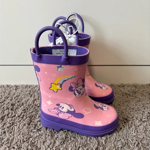 Disney Store Toddler Girl Minnie Mouse Rain Boots - Picture 4 of 7